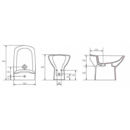 Біде Cersanit CARINA підлогове