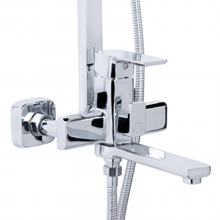 Душова система універсальна Lidz Dozorca 1030 на три споживача (з виливом) (k35) LDDOZ1030CRM45407 Chrome