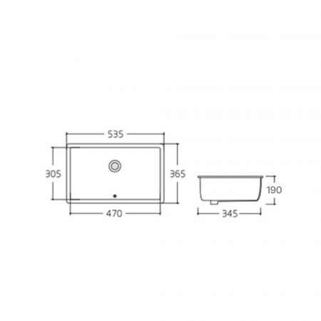 Раковина Qtap Stork 535x365x215 White QT1511H0422DW