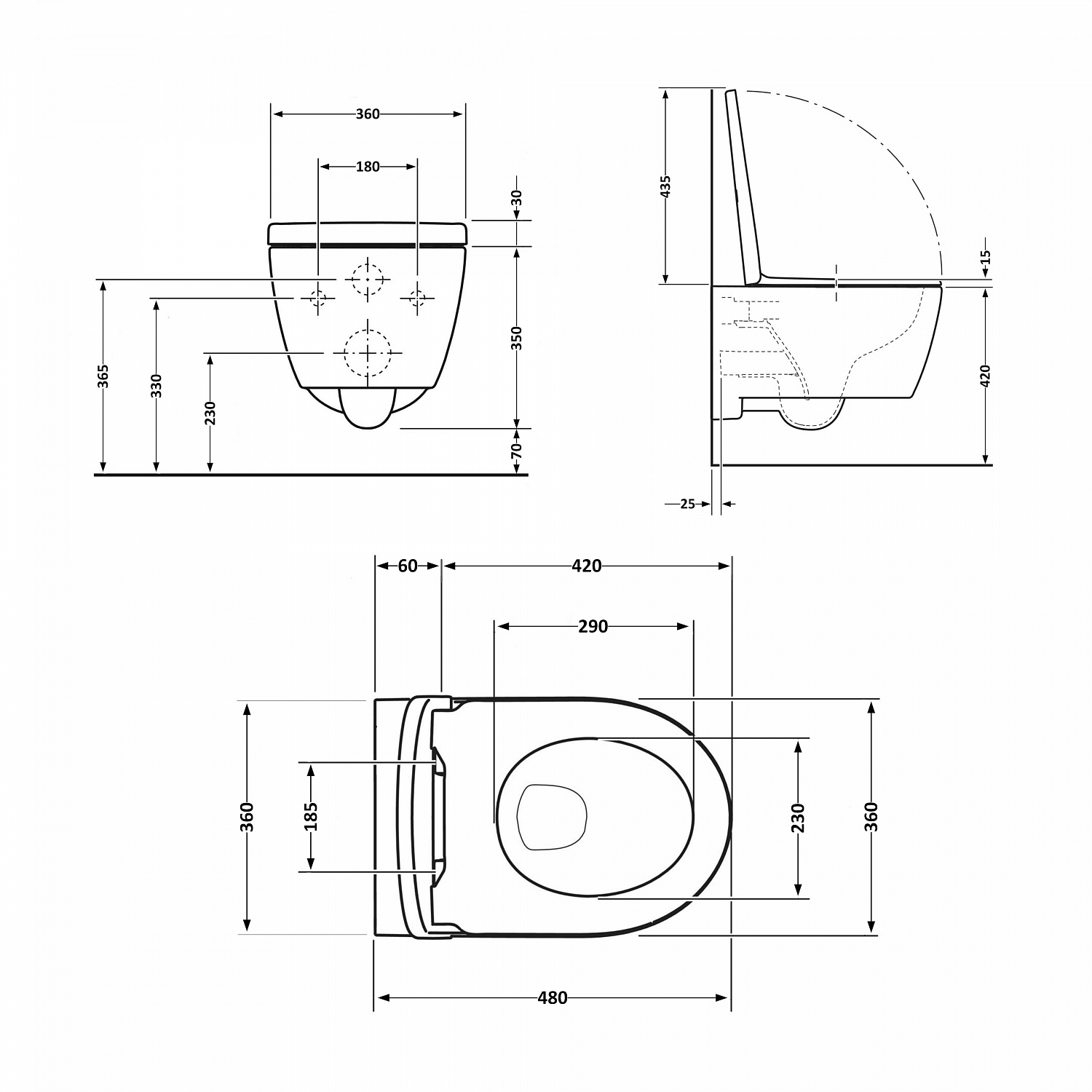 Унітаз підвісний Qtap Jay безободковий Ultra Quiet з сидінням Soft-close QT07335177W