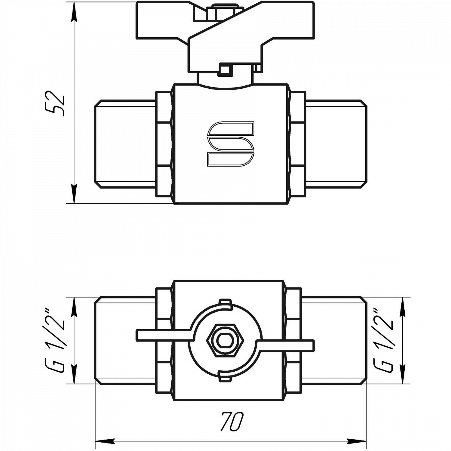 Кран кульовий прямий SELBA 1/2″ ЗЗ КБ SL1503 в інтернет-магазині Yago