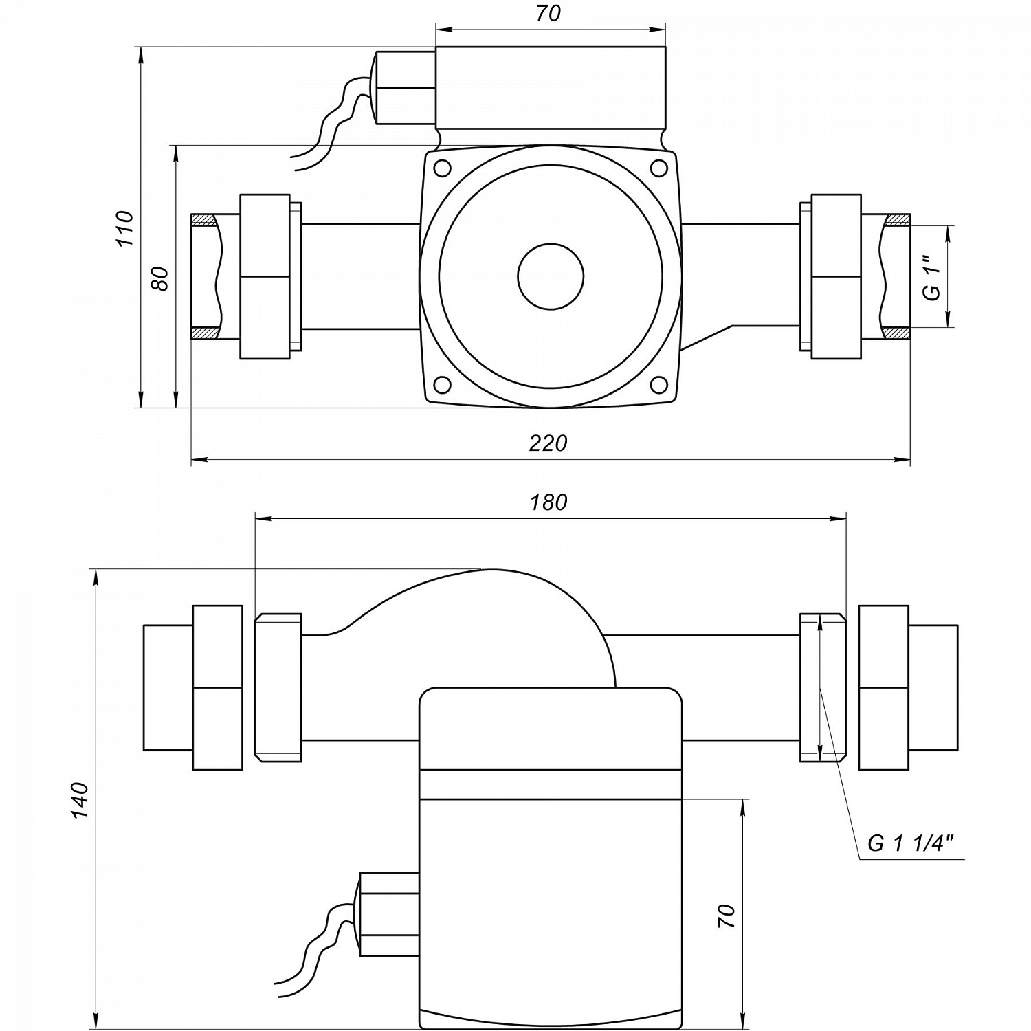 Насос циркуляційний Optima OP25-40 180мм + гайки + кабель з вилкою в інтернет-магазині Yago