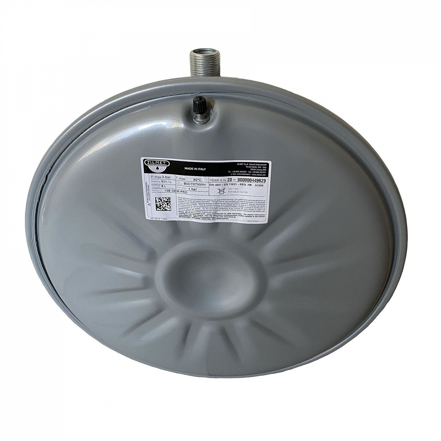 Бак Zilmet oem-pro для монтажу в котли  плоский Арт. 531  8л. 3bar  рифлений ( 13B6000848 ) в інтернет-магазині Yago
