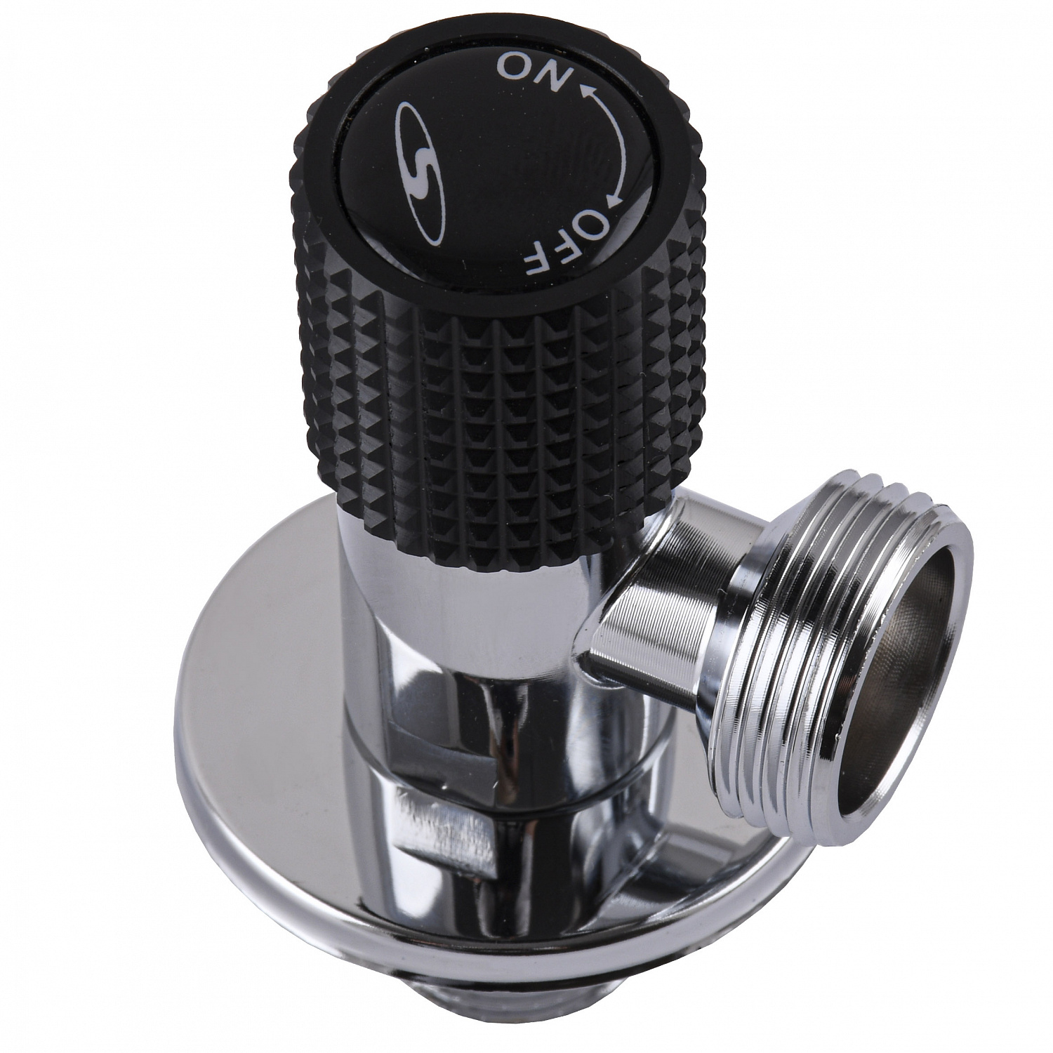 Кран кутовий кераміка SOLOMON EXCLUSIVE 1/2″X3/4″ 989 BLACK ( 1шт.) в інтернет-магазині Yago