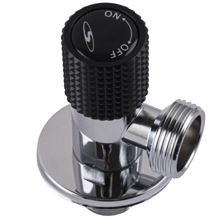 Кран кутовий кераміка SOLOMON EXCLUSIVE 1/2″X3/4″ 989 BLACK ( 1шт.) в інтернет-магазині Yago