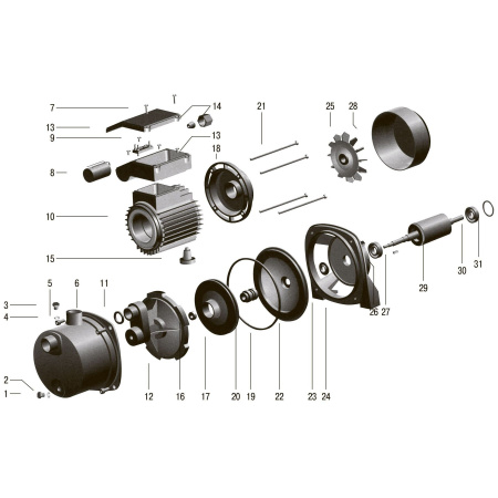 Насос відцентровий VOLKS pumpe JY1000 1,1кВт нержавійка в інтернет-магазині Yago