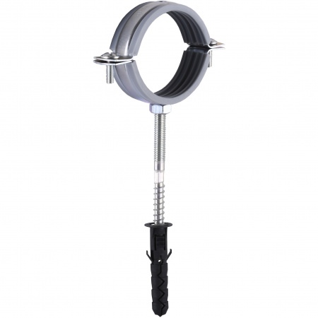 Хомут в зборi CR  2″ (59-65мм) з гвинтом-шурупом 8*100 та дюбелем в уп., сірий в інтернет-магазині Yago