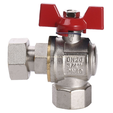 Кран кульовий кутовий з накидною гайкою SOLOMON 3/4″ ВВ PN40 160401 в інтернет-магазині Yago