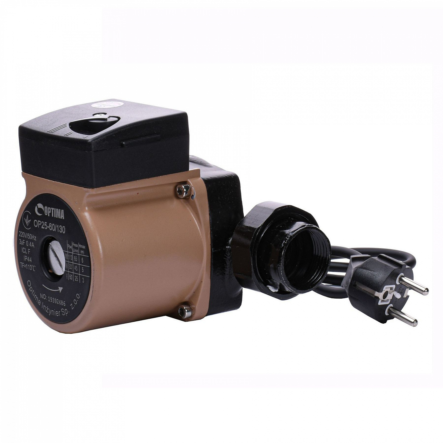 Насос циркуляційний Optima OP25-60 130мм + гайки, + кабель з вилкою в інтернет-магазині Yago