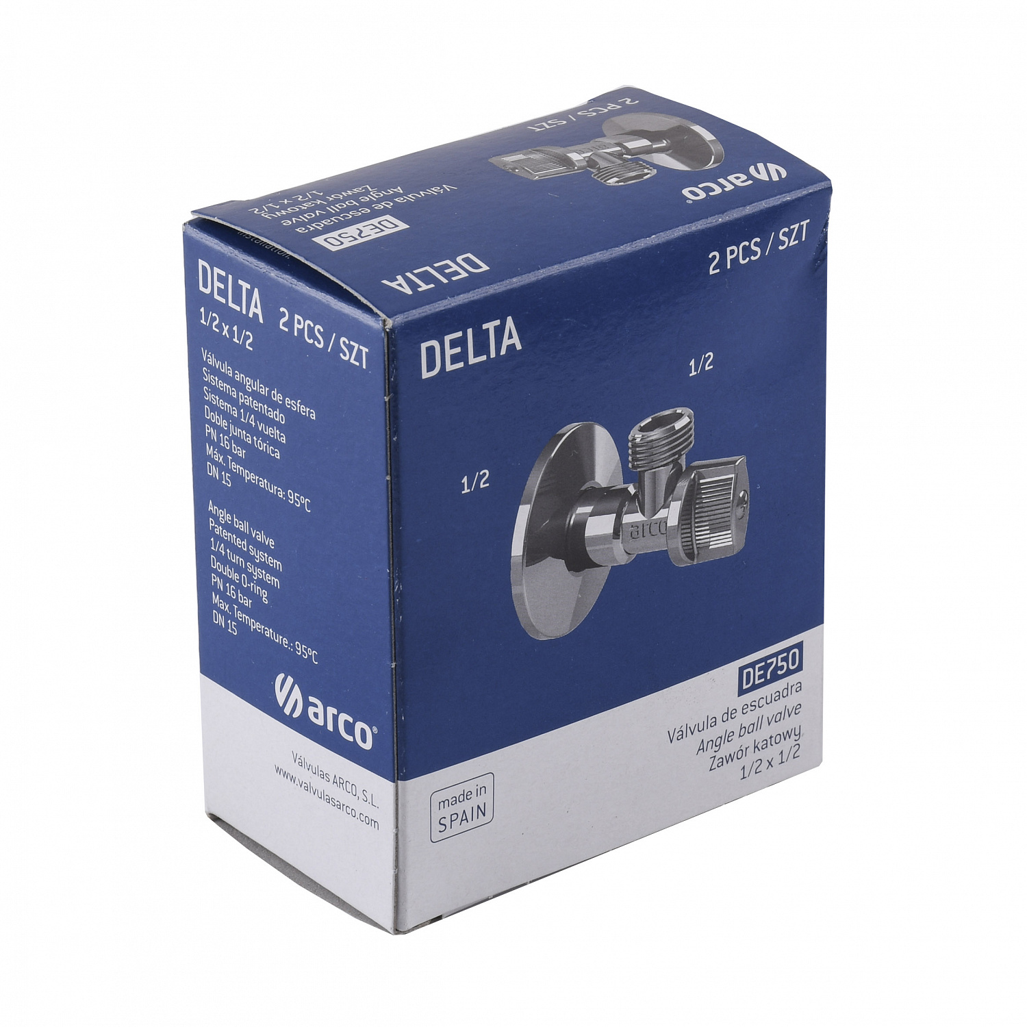 Кран кульовий кутовий ARCO 1/2″х 1/2″ DE705(750) AntiLime приборний в інтернет-магазині Yago