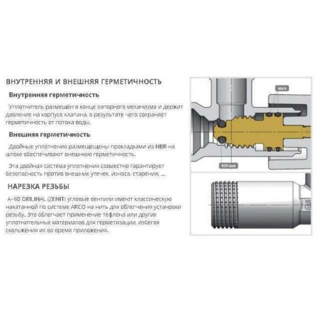 Кран вентильный кутовий ARCO 1/2″х 3/4(+3/8″) ZENIT Z0915 REGULA в інтернет-магазині Yago