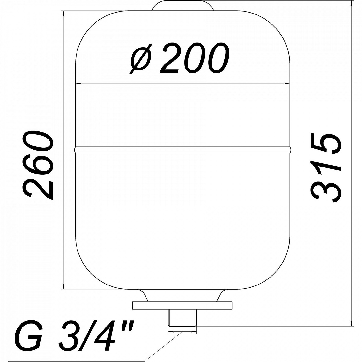 Гідроакумулятор зі змінною мембраною  8л ZILMET HY-PRO 10bar, білий ( 11H0000800 ) в інтернет-магазині Yago