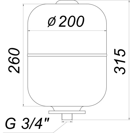 Гідроакумулятор зі змінною мембраною  8л ZILMET HY-PRO 10bar, білий ( 11H0000800 ) в інтернет-магазині Yago