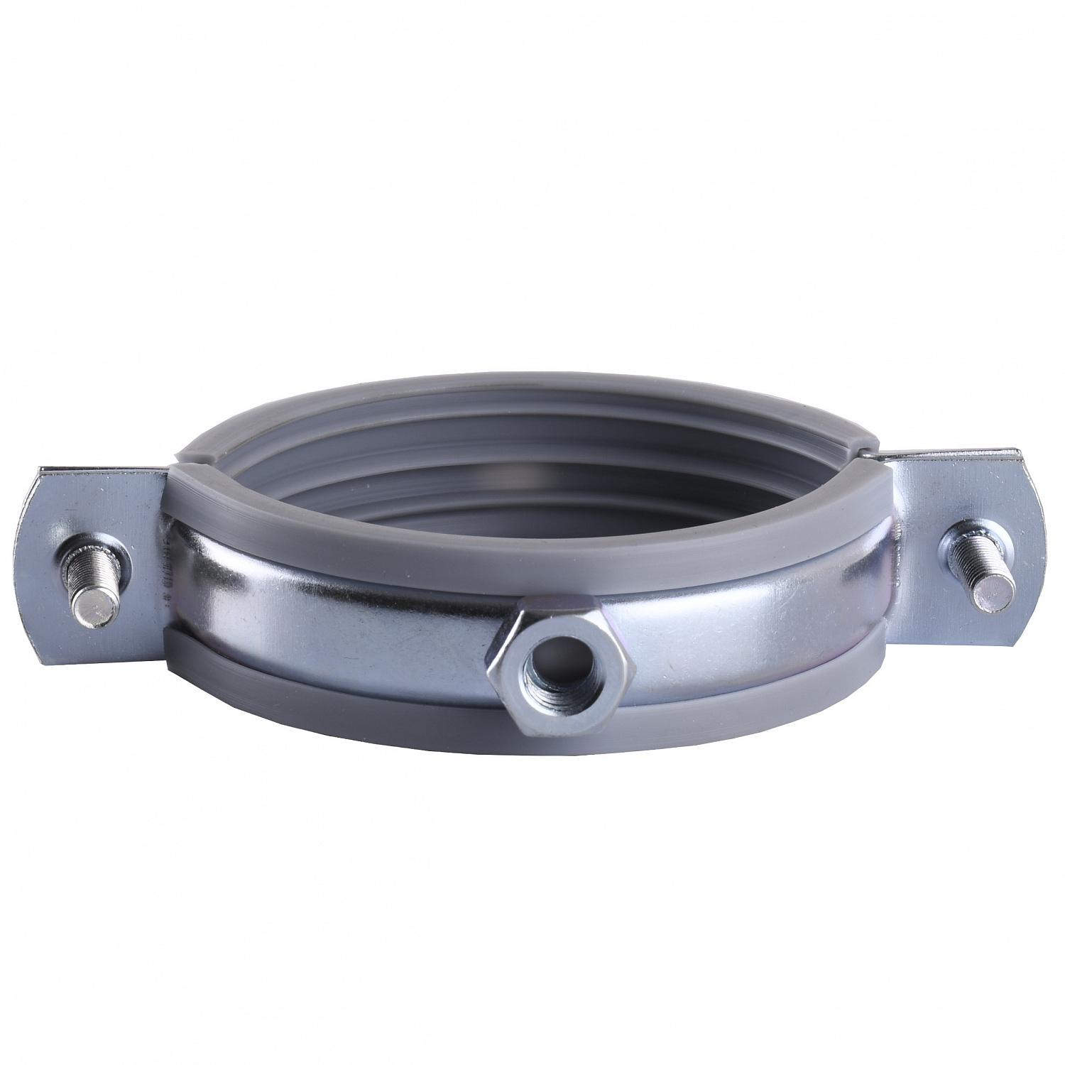 Хомут в зборi CR  2″ (59-65мм) з гвинтом-шурупом 8*100 та дюбелем в уп., сірий в інтернет-магазині Yago