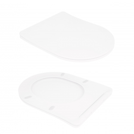 Унітаз підлоговий Qtap Virgo Ultra Quiet безобідковий з сидінням Soft-close WHITE QT18226092AW