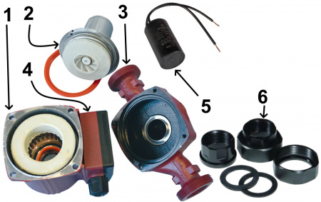 Насос циркуляційний VOLKS pumpe  ZP25/6 180мм + гайки в інтернет-магазині Yago