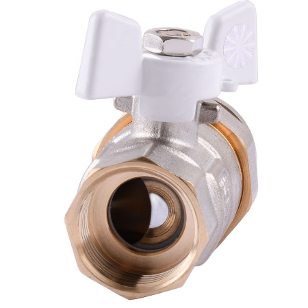 Кран кульовий з американкою Q PROFESSIONAL QP003 PN40 3/4″ антипротікання, Білий метелик в інтернет-магазині Yago