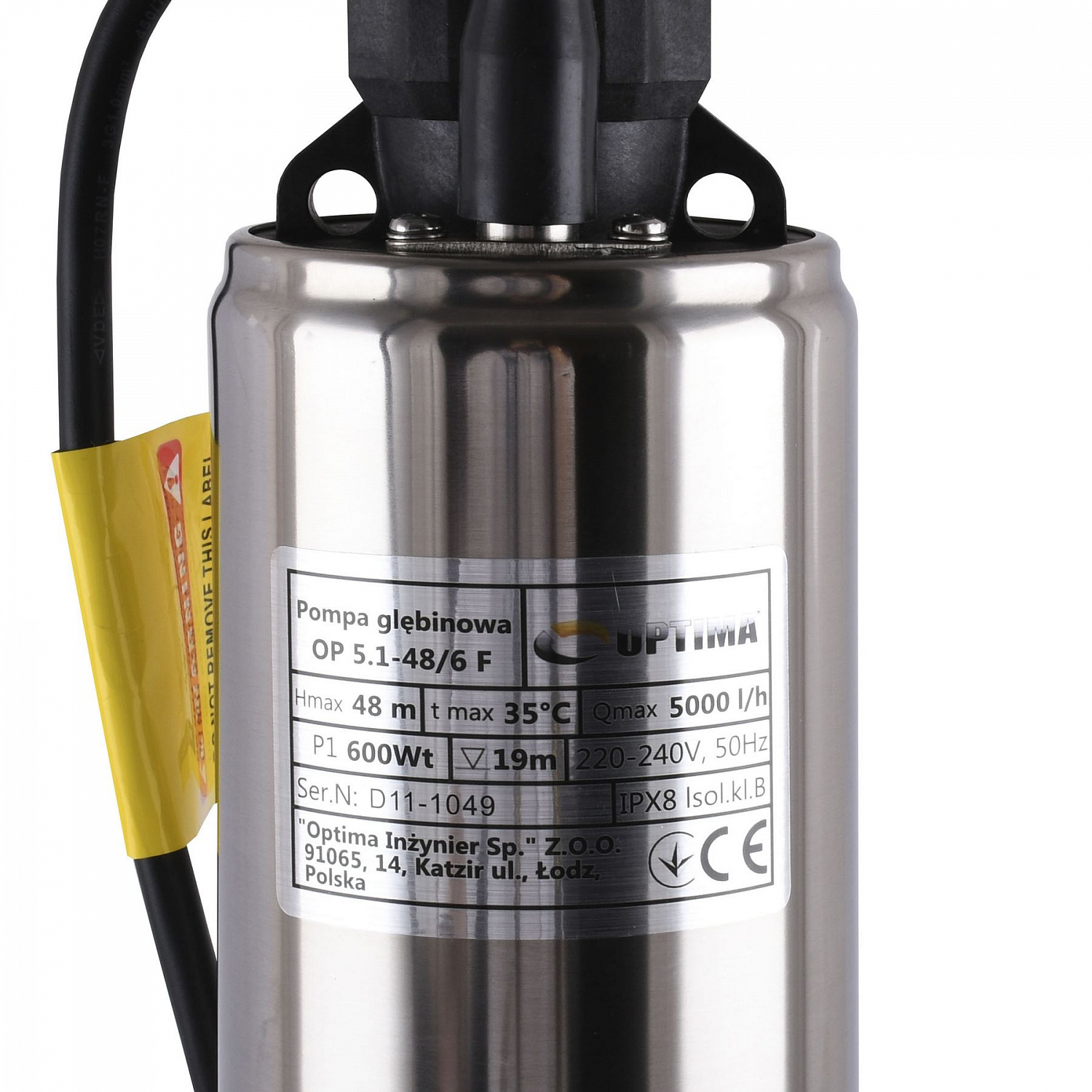 Насос колодязний OPTIMA OP 5,1 - 48/6  F 0,6 кВт (з поплавком) в інтернет-магазині Yago