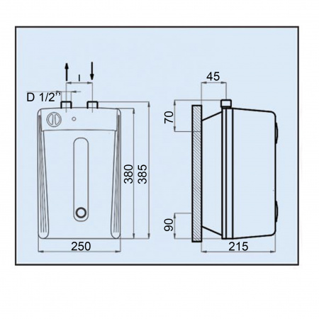 Водонагрівач LEOV LUN Small  5 l підвод води зверху (5L UN) в інтернет-магазині Yago