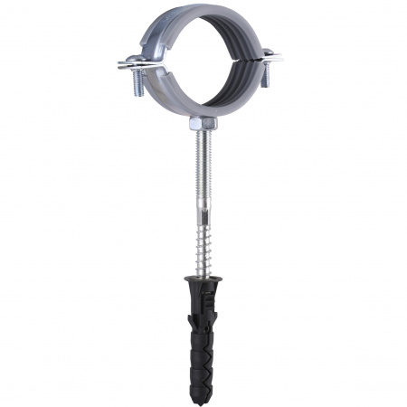 Хомут в зборi CR  1 1/2″ (47-53мм) з гвинтом-шурупом 8*100 та дюбелем в уп., сірий в інтернет-магазині Yago