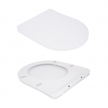 Унітаз підвісний Qtap Robin Mew безобідковий з сидінням Soft-close QT13332381АSW