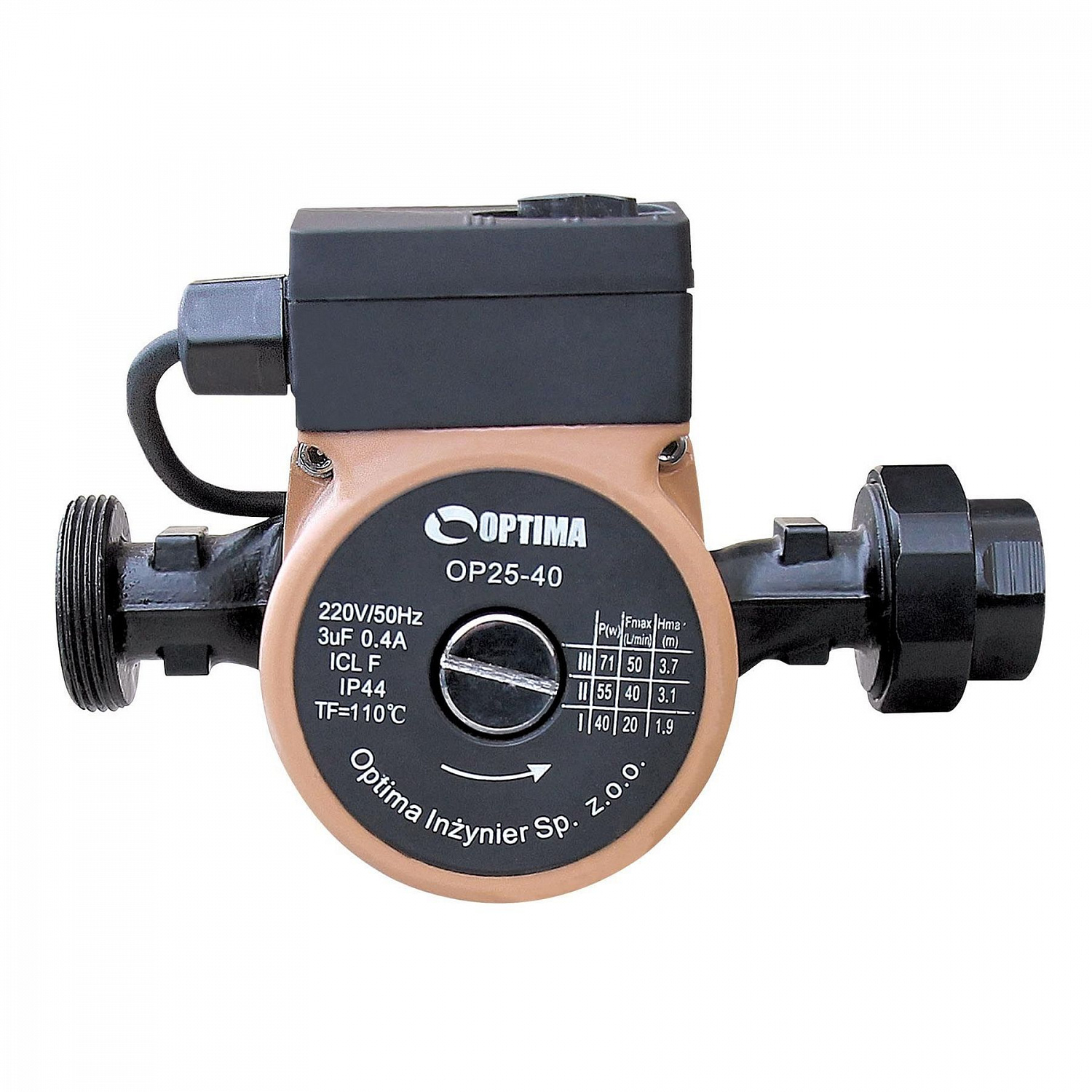 Насос циркуляційний Optima OP25-60 180мм + гайки + кабель з вилкою в інтернет-магазині Yago