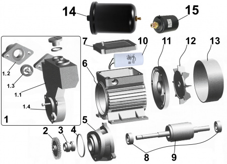 Насосна станція VOLKS pumpe  WZ370 0,37кВт бак 2л в інтернет-магазині Yago