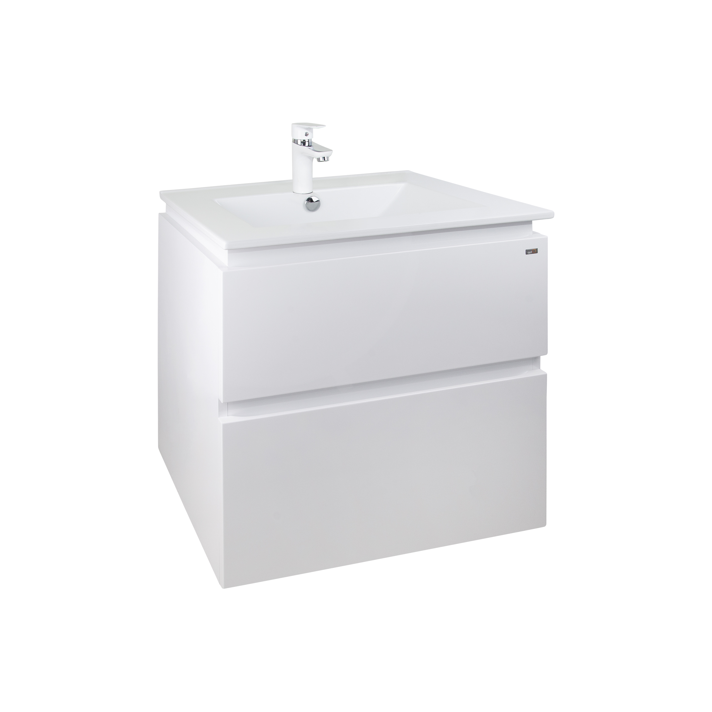 Комплект Qtap Albatross 605х725х460 White тумба підвісна +  раковина урізна QT0172TP600D3060CW