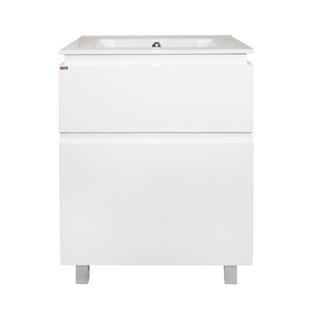 Комплект Qtap Albatross 605х825х460 White тумба підлогова + раковина урізна QT0171TN600D3060CW