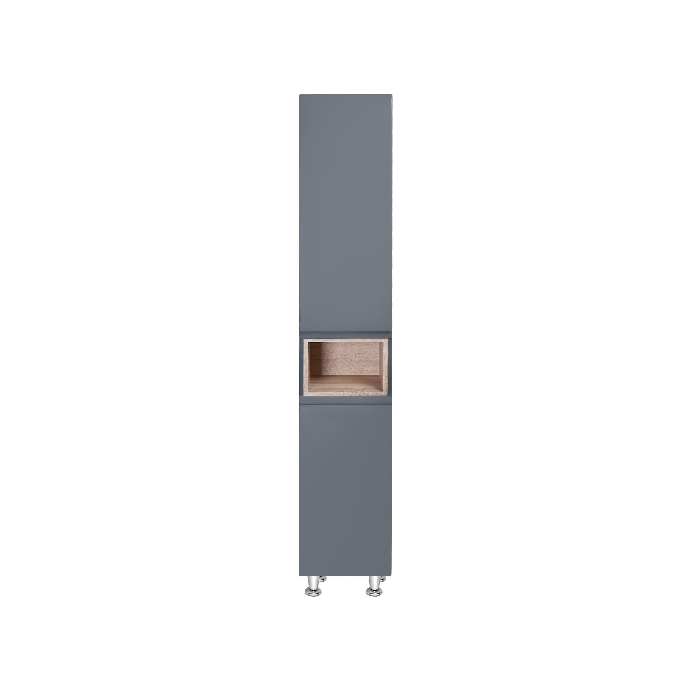 Пенал підлоговий Qtap Robin 350х1950х316 Graphite/Whitish oak QT1376PN1652RGWO