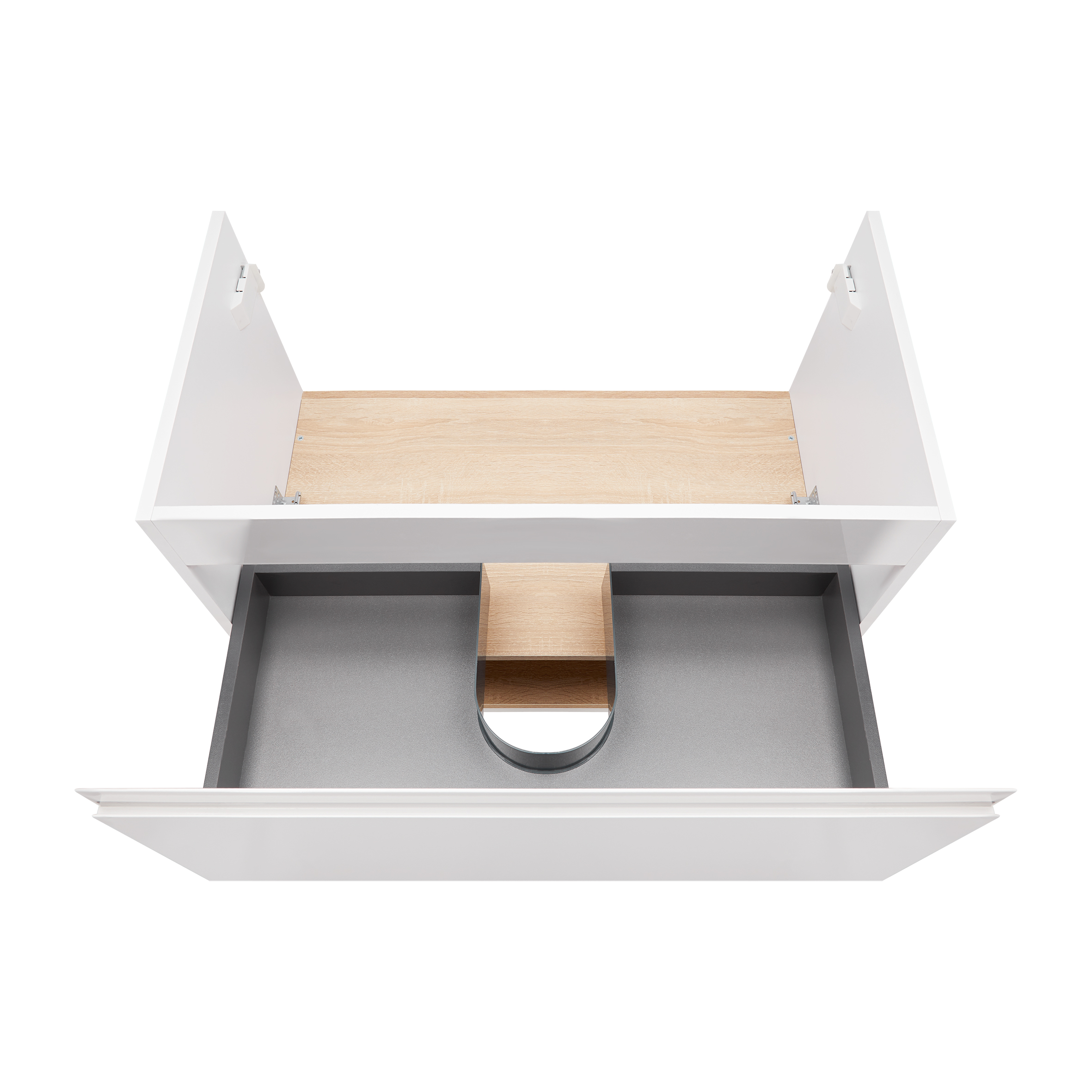 Тумба підвісна Qtap Robin 800х580х437 White/Whitish oak QT1374TPВ8001WWO