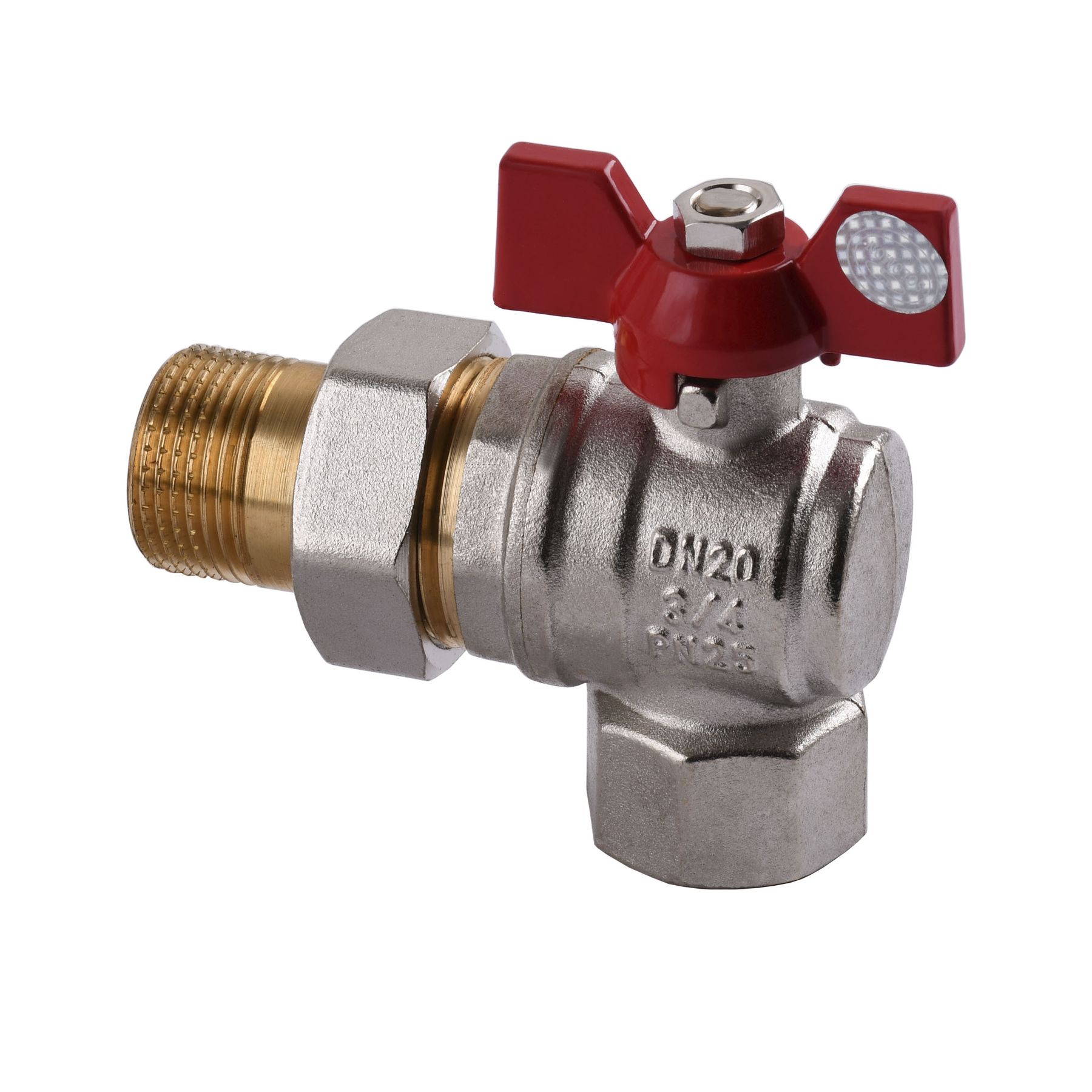 Кран кульовий кутовий з американкою SOLOMON 3/4″ ПОСИЛЕННИЙ B1043 в інтернет-магазині Yago