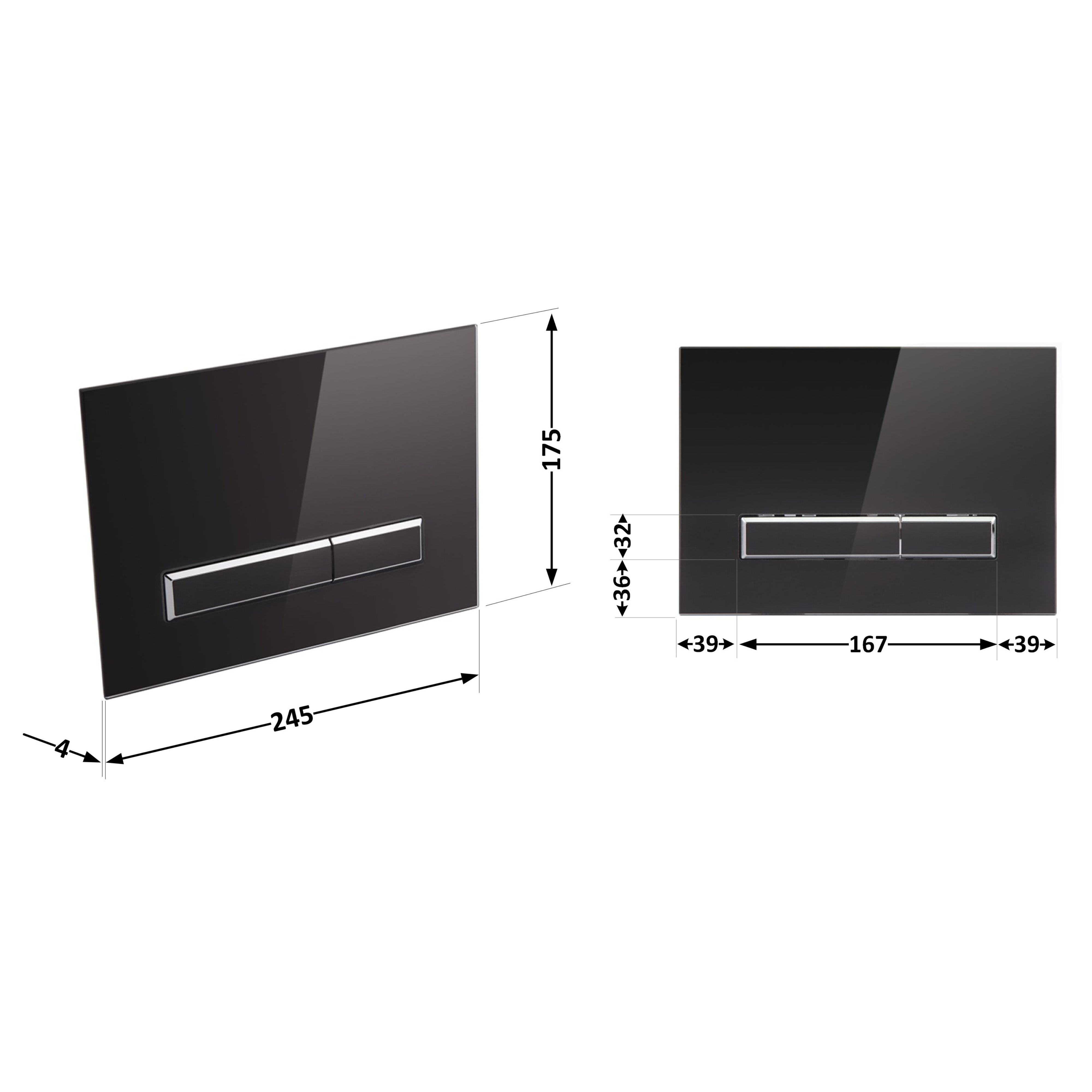 Панель змиву для унітаза Qtap Nest QT0111V1107GB