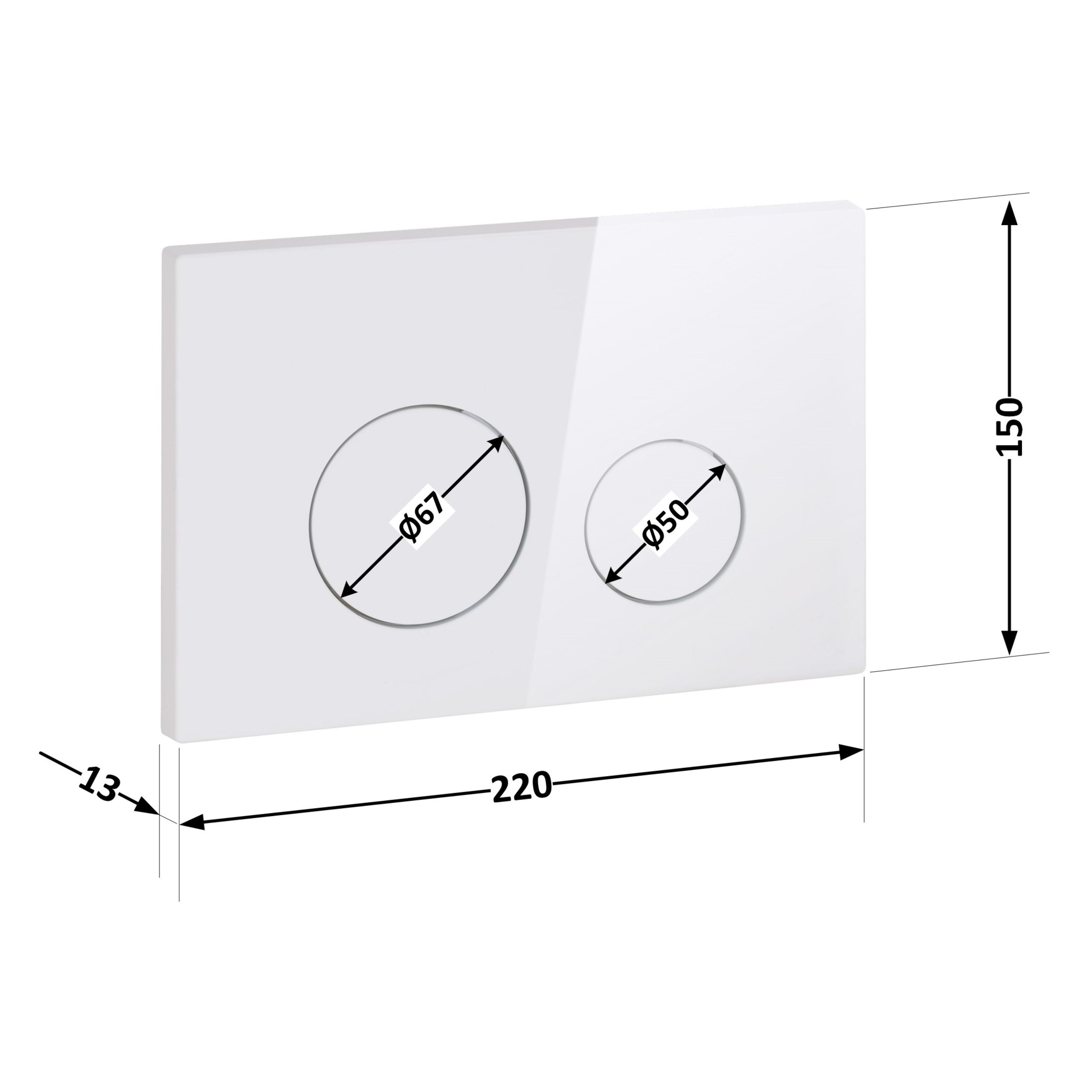 Панель змиву для унітаза Qtap Nest QT0111M11110W