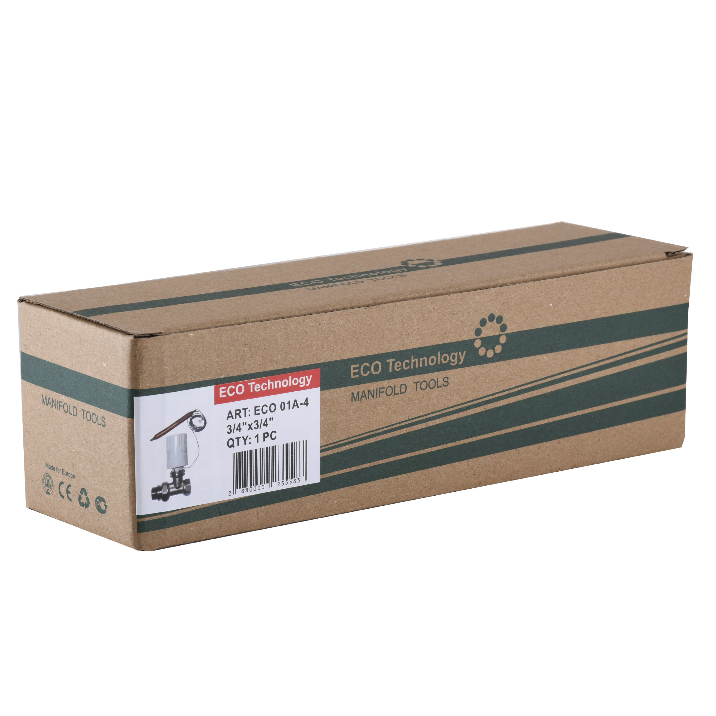 Вузол пiдмiшування з термоголовкою ECO 01A-4 3/4″х3/4″ прямий