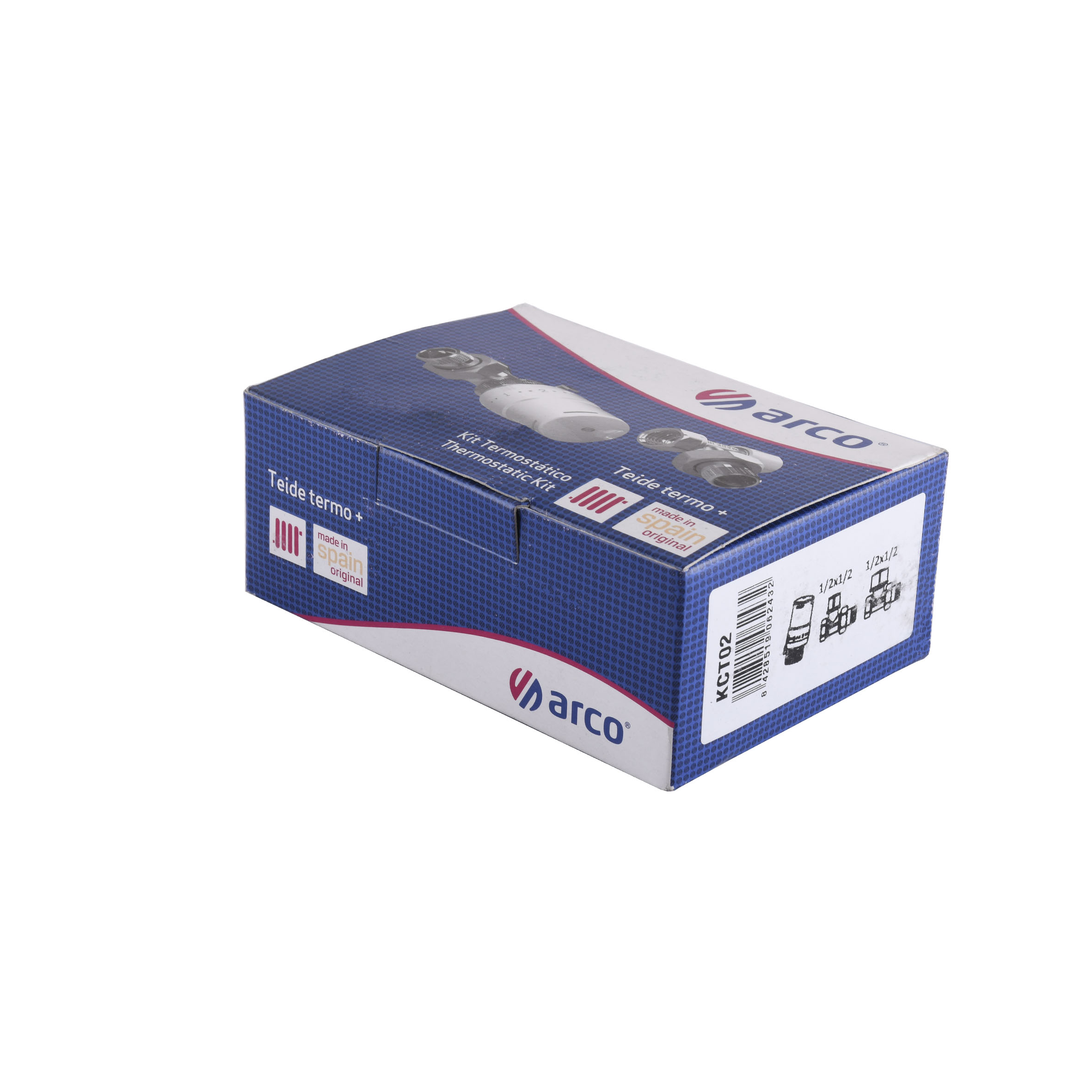 Набір Крани радіаторні прямі ARCO 1/2″ подача + зворотка + термоголовка KCT02 М30 в інтернет-магазині Yago