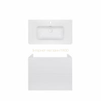 Комплект Qtap тумба підвісна Tern 800х580х437 мм White + раковина урізна Albatross 9H QT71TE44107