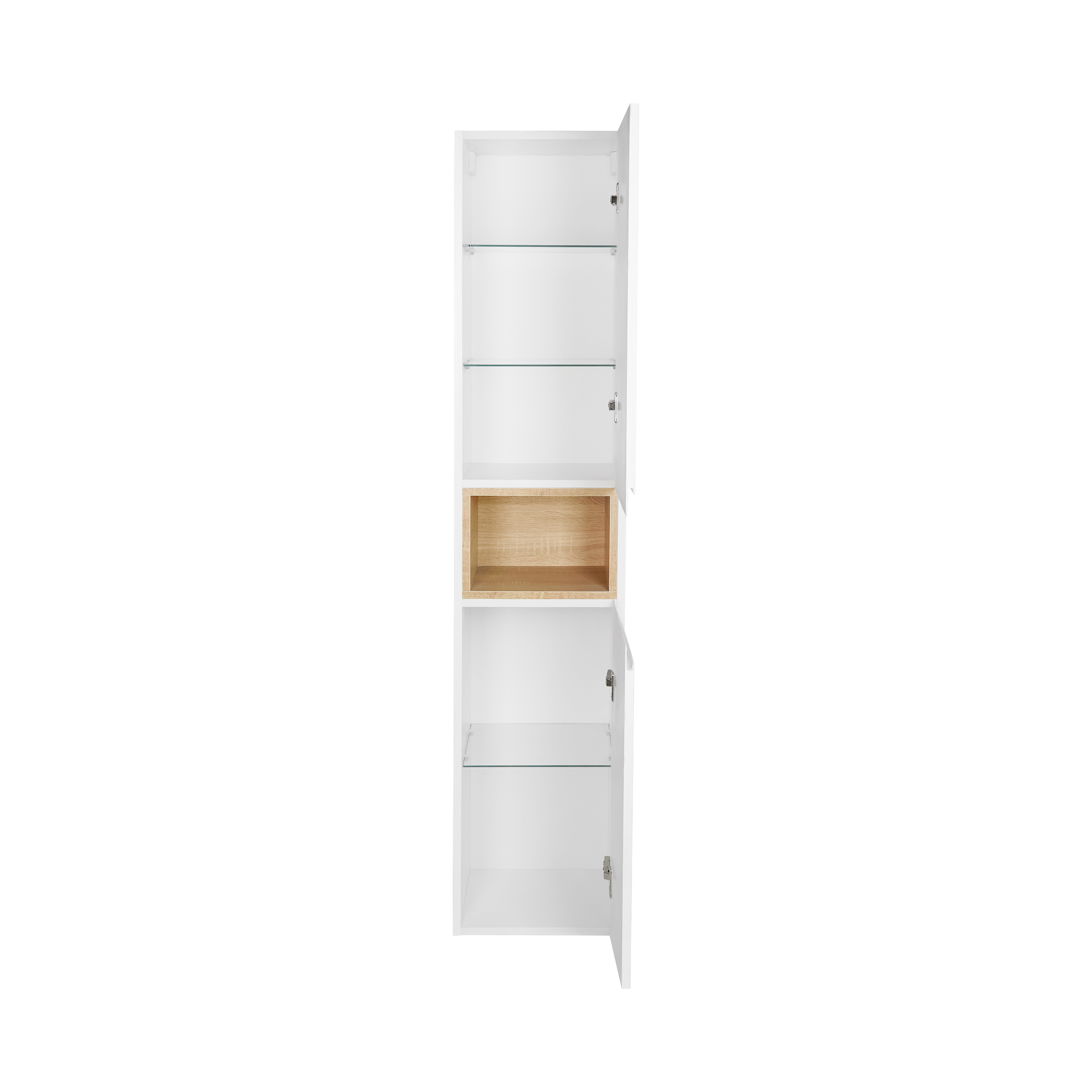 Пенал підвісний Qtap Robin 350х1650х316 White/Whitish oak QT1376PP1651RWWO