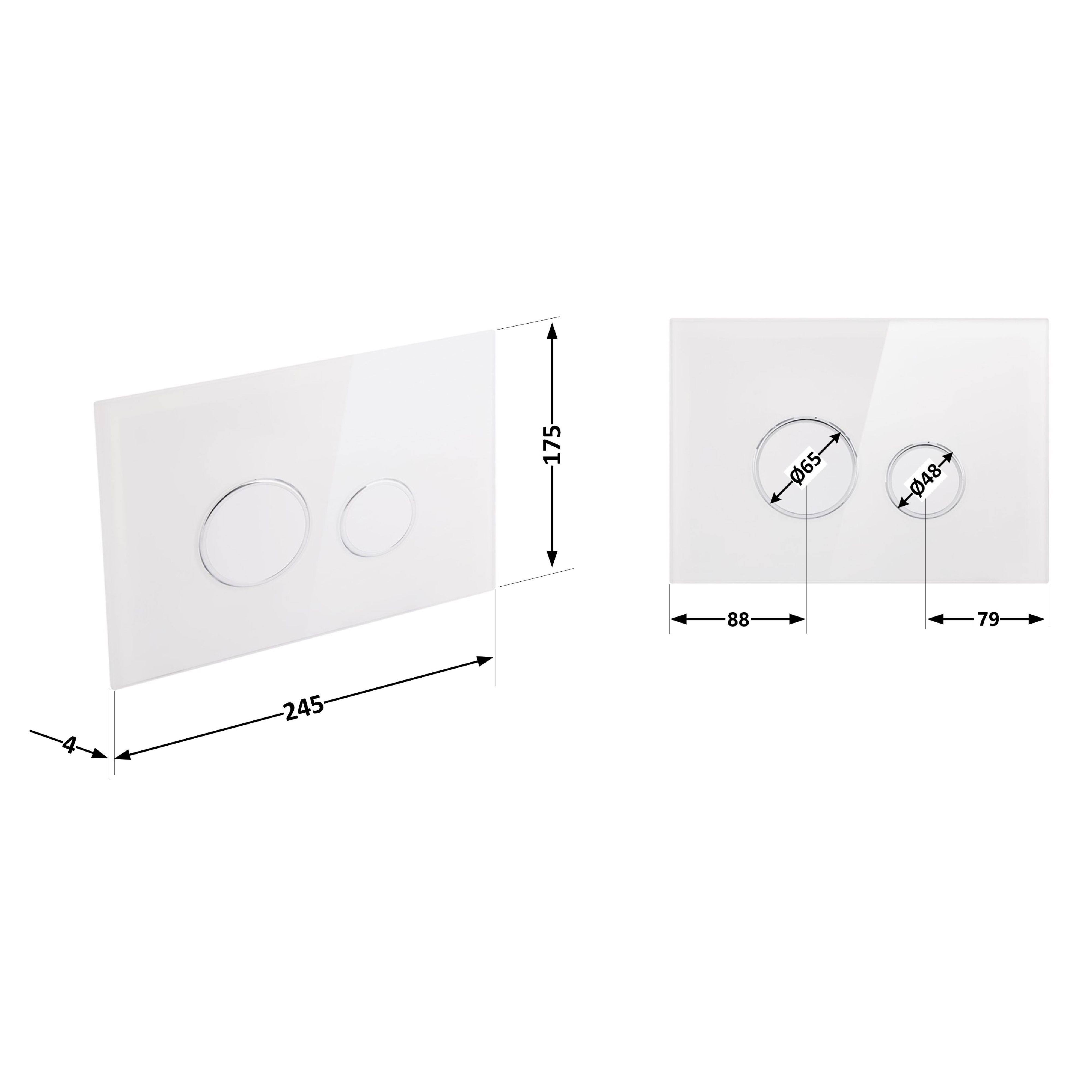 Панель змиву для унітаза Qtap Nest QT0111V1164GW