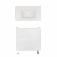 Комплект Qtap тумба підлогова Tern 800х725х437 мм White + раковина урізна Albatross New QT71TE44096