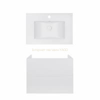 Комплект Qtap тумба підвісна Tern 700х580х437 мм White + раковина урізна Albatross E QT71TE44103