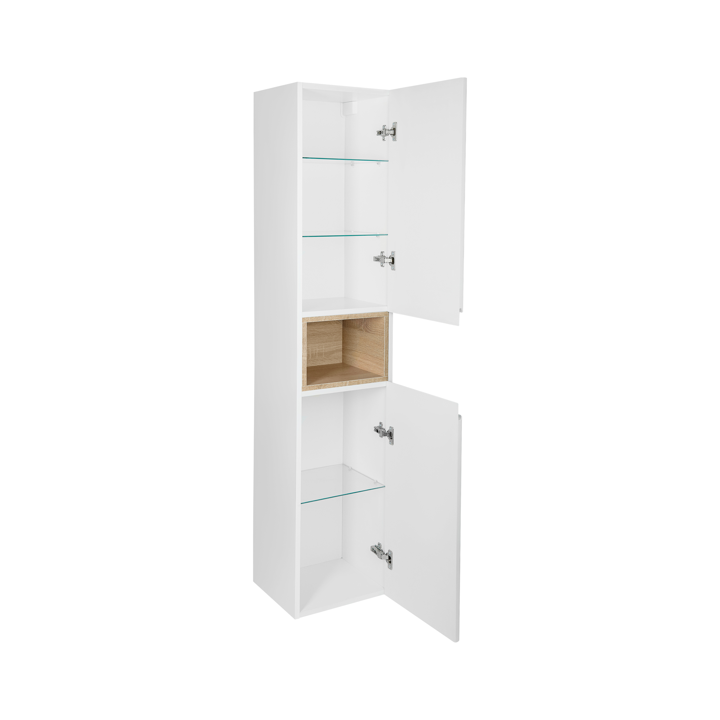 Пенал підвісний Qtap Robin 350х1650х316 White/Whitish oak QT1376PP1651RWWO