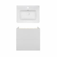 Комплект Qtap тумба підвісна Tern 600х580х437 мм White + раковина урізна Albatross 9H QT71TE44099