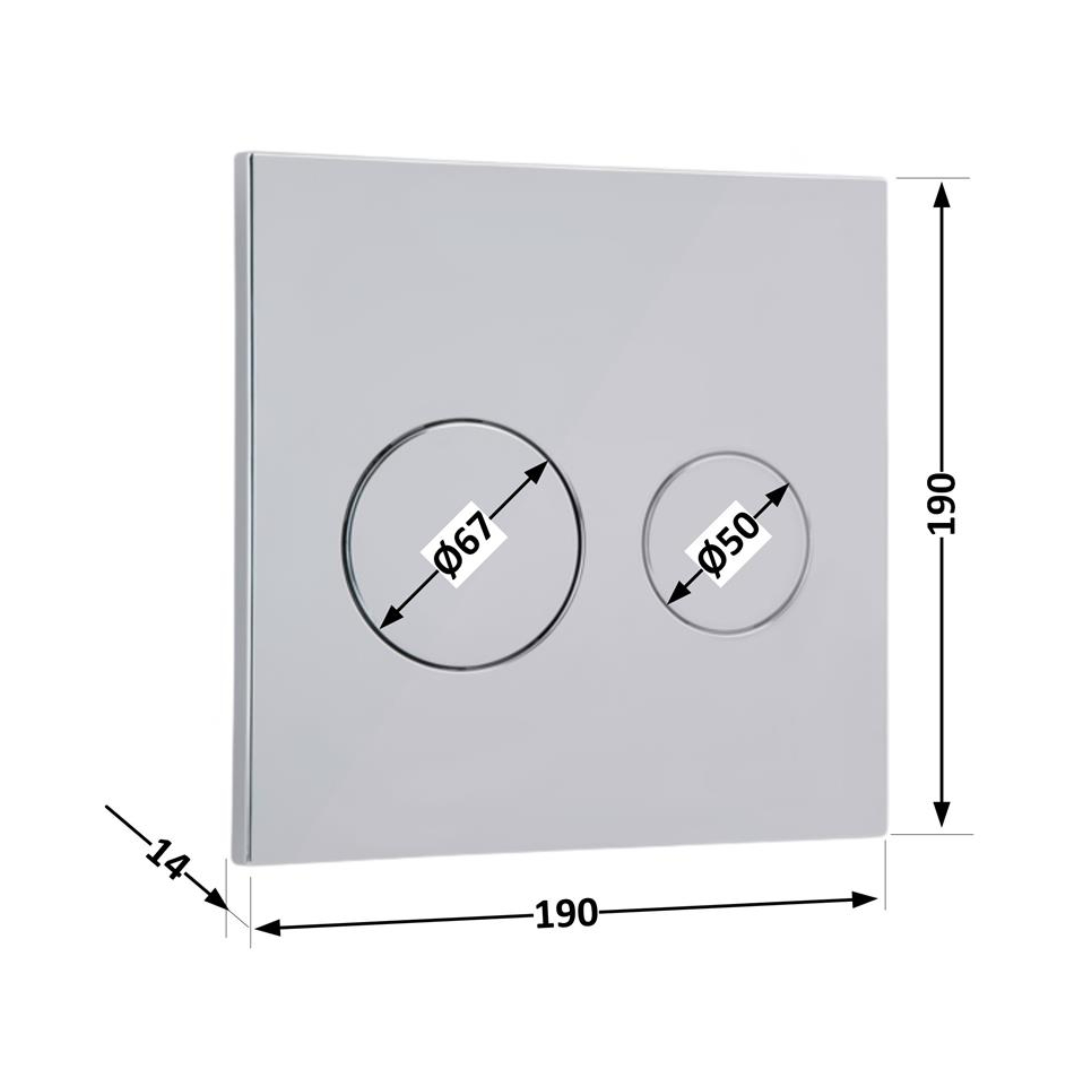 Панель змиву для унітаза Qtap Nest Uni QT0211P01V1009CRM