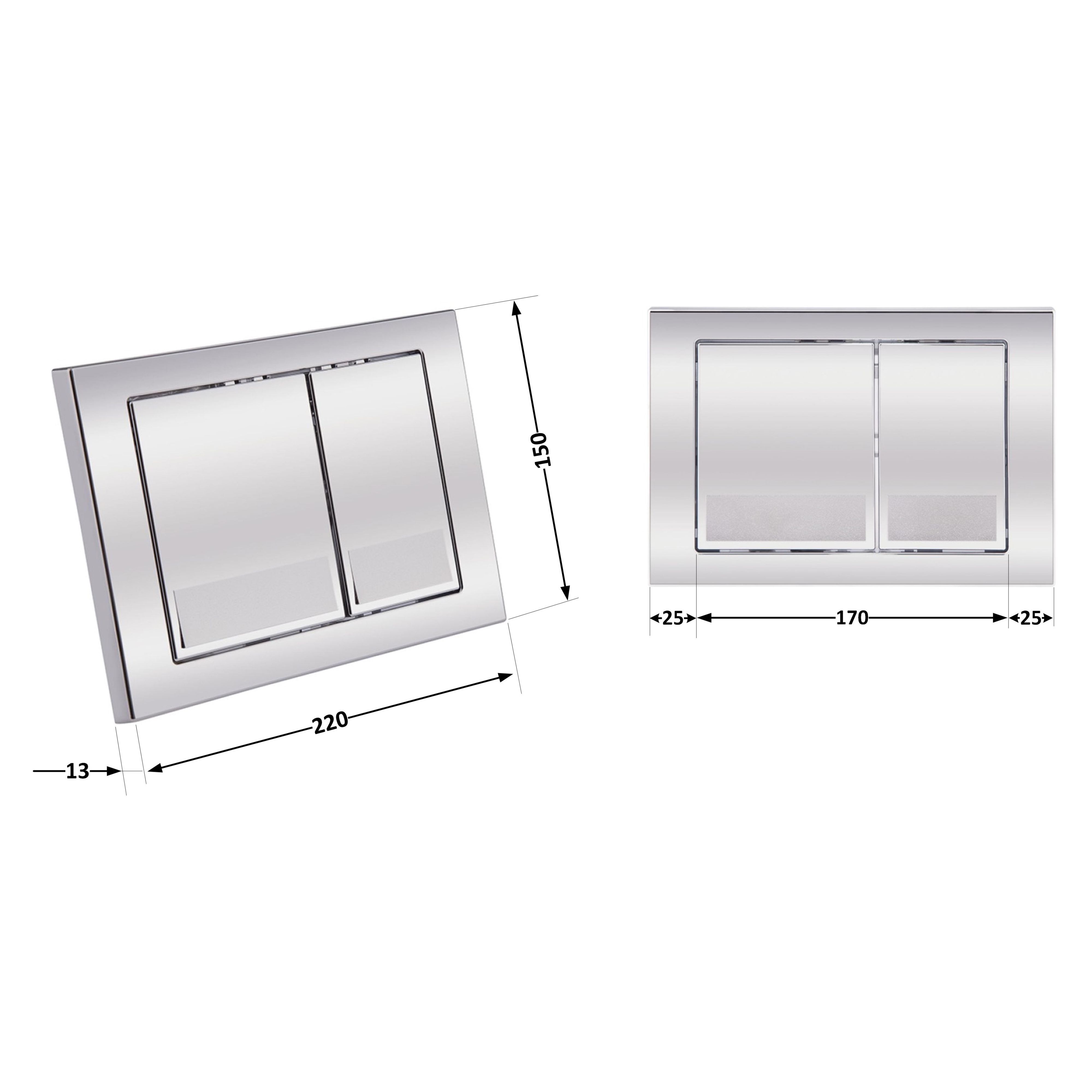 Панель змиву для унітаза Qtap Nest QT0111M06028CRM