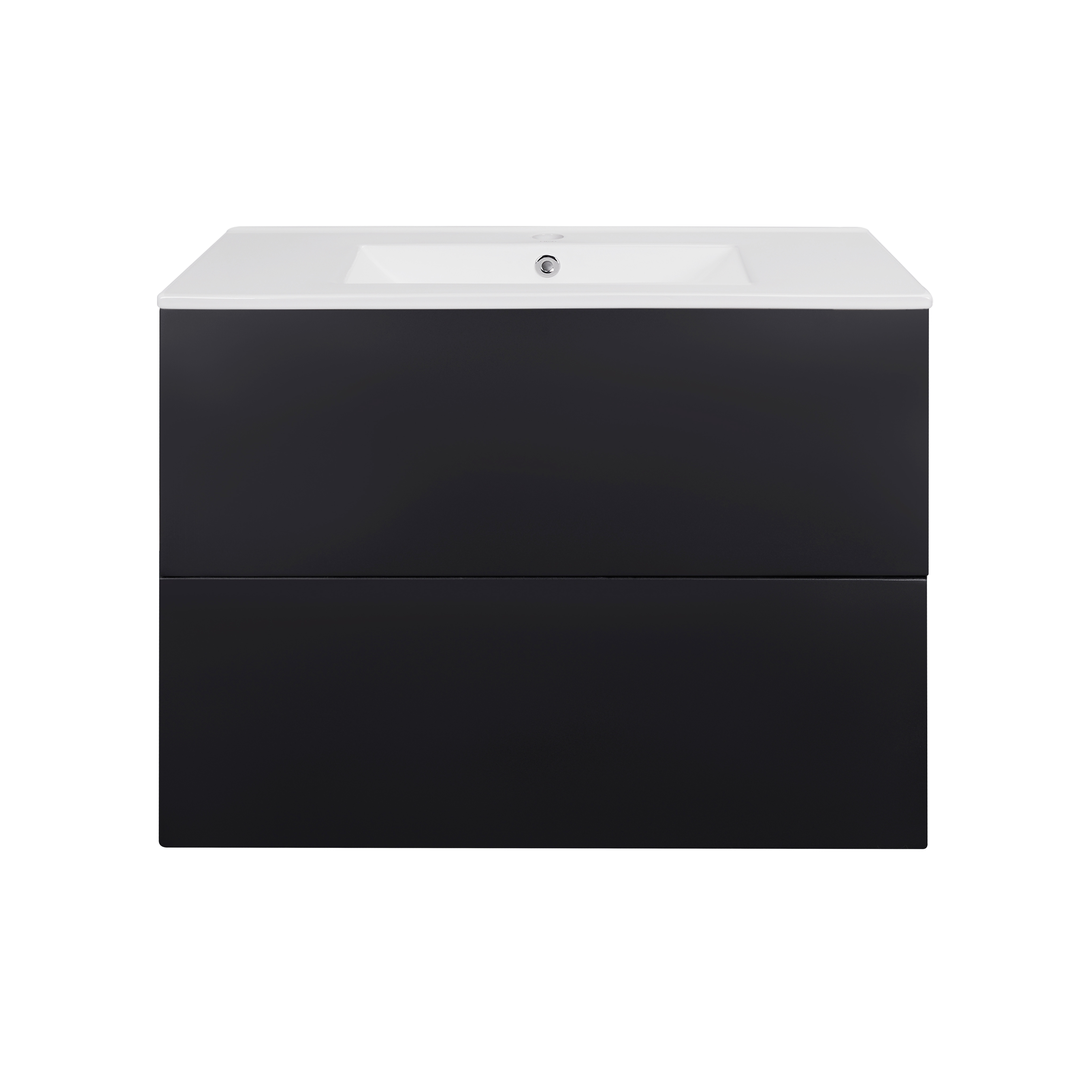 Комплект Qtap Tern 800х580х437 Matt black тумба підвісна + раковина урізна QT1772TPL8023080CMB