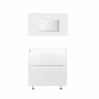 Комплект Qtap тумба підлогова Scorpio 800х825х460 мм White + раковина урізна Albatross QT71SC43959
