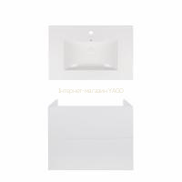 Комплект Qtap тумба підвісна Tern 700х580х437 мм White + раковина урізна Albatross New QT71TE44104