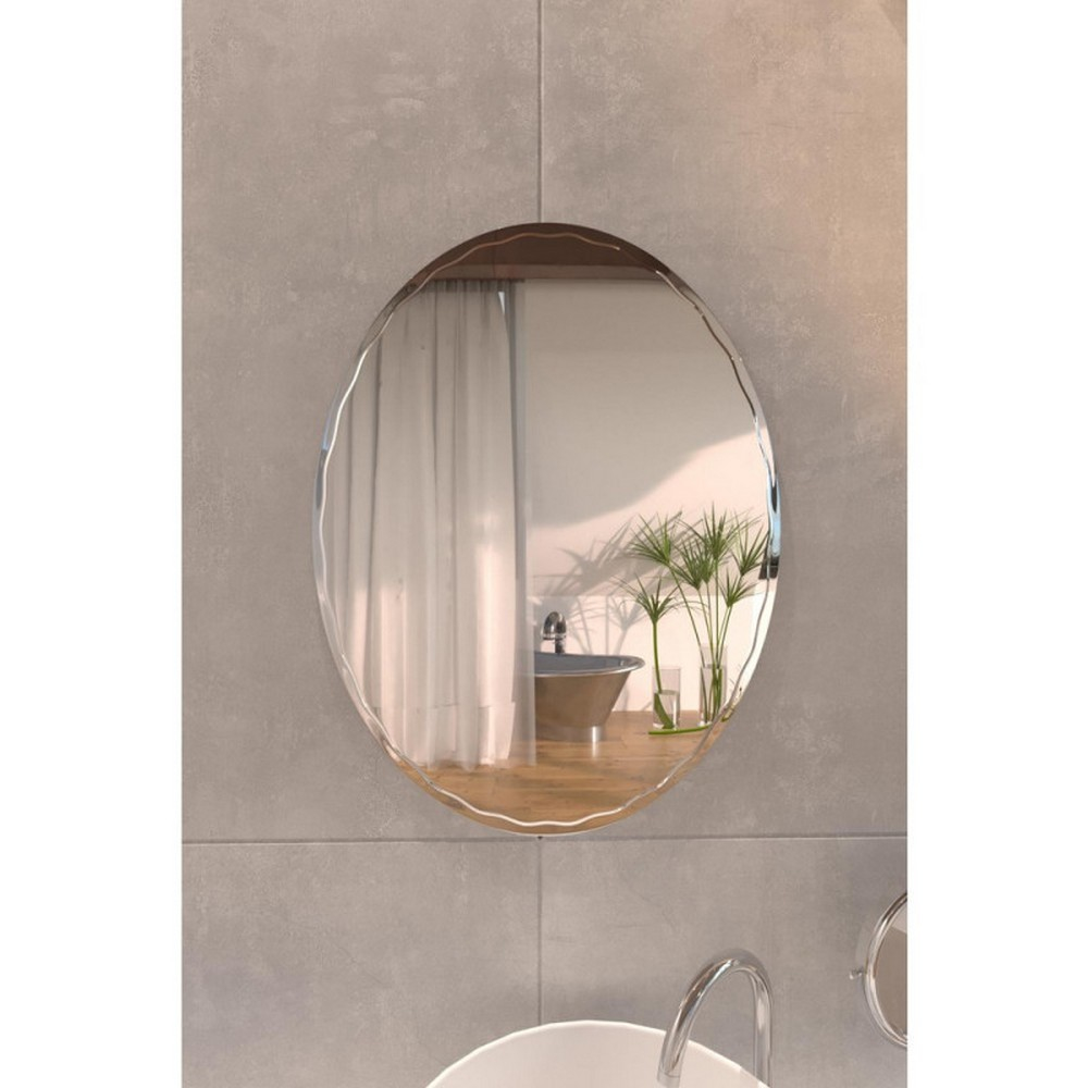 Дзеркало Lidz Latwa 140.07.11 425х575 настінне овальне з декором LD78LA4257