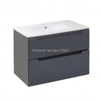 Комплект Qtap Scorpio 810х585х460 Graphite тумба підвісна +  раковина урізна QT1472TPВ8023080CG
